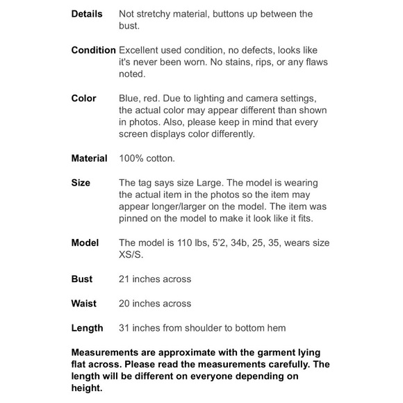 Merona Blue Red Dotted Checkered Shirt Top Blouse L Large - Picture 7 of 7